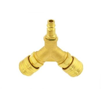 Y  elosztó csatlakozókkal 1/2"  X 2 BM