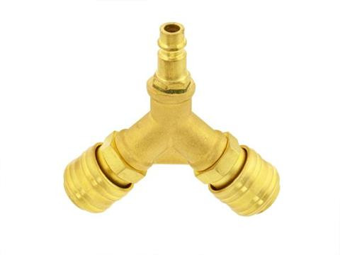 Y  elosztó csatlakozókkal 1/2"  X 2 BM