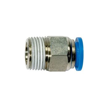   Egyenes "push-in" csatlakozó csatlakozó »Blue Széria«, R 1/2 a., tömlő Ø 12