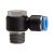  L csatlakozó »Blue Széria«, forgatható, R1/4 dugó, max. 15 Ø12mm ( külső kúpos menet )