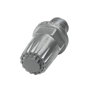    Csekély zajszintű kerek fúvóka, M12x1,25, cink présöntvény, a fúvóka külső átmérője ø 19 mm