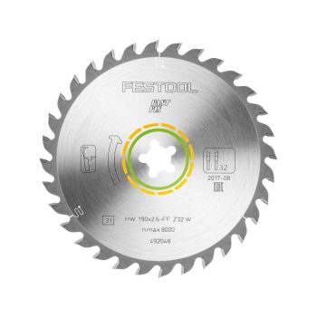 Festool Körfűrészlap HW 190x2,6 FF W32 WOOD UNIVERSAL