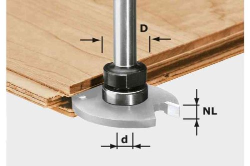 Festool Marószár kúpos anyával S8 1,5-5 KL16