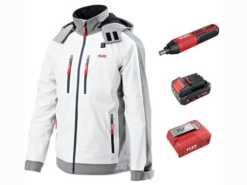 Flex Akkus fűthető kabát, soft-shell TJ White 10.8/18.0 Lady