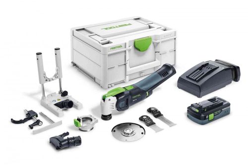 Festool Akkus oszcilláló kéziszerszám OSC 18 HPC 4,0 EI-Set VECTURO + ajándék kapcsozógép/szegezőgép