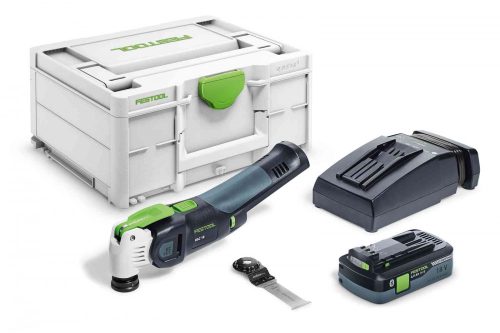 Festool Akkus oszcilláló kéziszerszám OSC 18 HPC 4,0 EI-Plus VECTURO + ajándék kapcsozógép/szegezőgép
