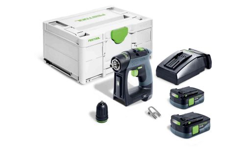 Festool Akkus fúró-csavarbehajtó CXS 12 2,5-Plus + ajándék kapcsozógép/szegezőgép