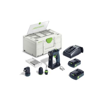   Festool Akkus fúró-csavarbehajtó CXS 18 C 3,0-Set + ajándék kapcsozógép/szegezőgép