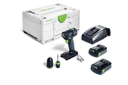 Festool Akkus fúró-csavarbehajtó TXS 18 C 3,0-Plus+ ajándék kapcsozógép/szegezőgép