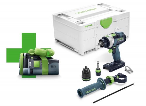 Festool Akkus ütvefúró-csavarbehajtó gép TPC 18/4 I-Basic-5 QUADRIVE 100 ÉV JUBILEUM