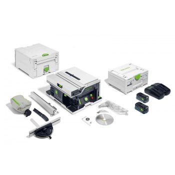   Festool Akkus asztali körfűrész CSC SYS 50 EBI-Plus + ajándék kapcsozógép/szegezőgép