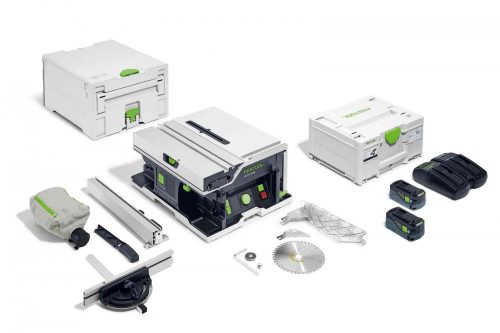 Festool Akkus asztali körfűrész CSC SYS 50 EBI-Plus + ajándék kapcsozógép/szegezőgép