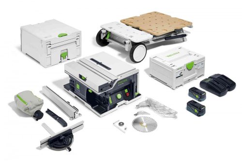 Festool Akkus asztali körfűrész CSC SYS 50 EBI-Set + ajándék kapcsozógép/szegezőgép