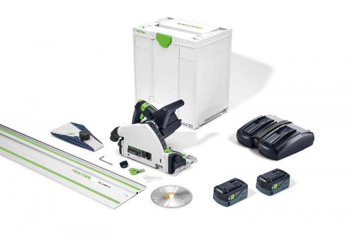 Festool Akkus merülőfűrész TSC 55 5,0 KEBI-Plus/XL-FS + ajándék kapcsozógép/szegezőgép
