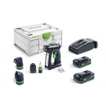   Festool Akkus fúró-csavarbehajtó C 18 HPC 4,0 I-Set + ajándék kapcsozógép/szegezőgép