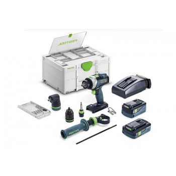   Festool Akkus ütvefúró-csavarbehajtó gép TPC 18/4 5,0/4,0 I-Set QUADRIVE +  ajándék kapcsozógép/szegezőgép