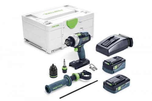 Festool Akkus fúró-csavarbehajtó TDC 18/4 5,0/4,0 I-Plus QUADRIVE + ajándék kapcsozógép/szegezőgép