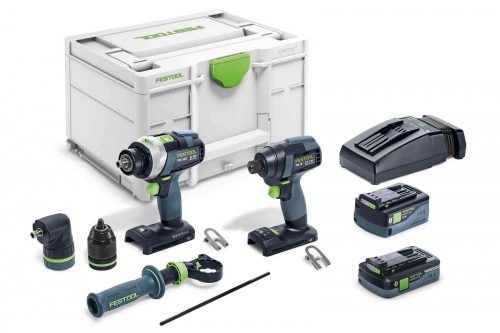 Festool Fúró és csavarbehajtó készlet TID 18 5,0/4,0-Set TPC 18/4 + ajándék kapcsozógép/szegezőgép