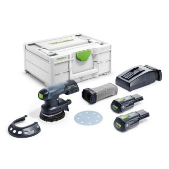   Festool Akkus excentercsiszoló ETSC 125 3,0 I-Plus + ajándék kapcsozógép/szegezőgép