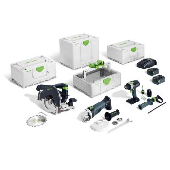   Festool Akkus kombikészlet a faipar számára HKC 55/TPC 18/AGC 18/TB M 137
