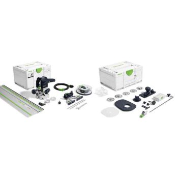   Festool Felsőmaró OF 1010 REBQ-FS-Set+ Box + ajándék kapcsozógép/szegezőgép