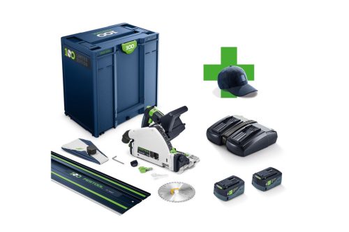 Festool Akkus merülőfűrész TSC 55 5,0 KEBI-Plus/XL-FS 100 ÉV JUBILEUM