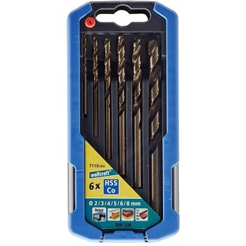 Wolfcraft fúrókészlet kobaltos 6 részes