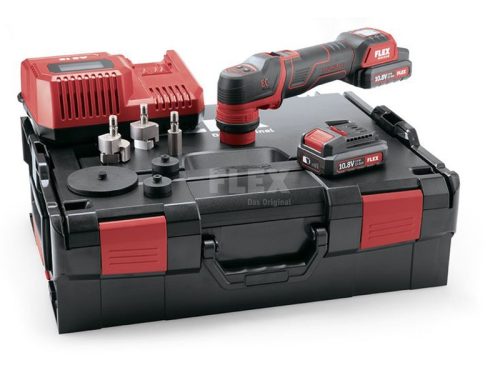 Flex PXE 80 12-EC/5.0 AH SET Akkus polírozó forgó és szabadonfutó excenter mozgással. 12 V + ajándék 6mm excenter adapter