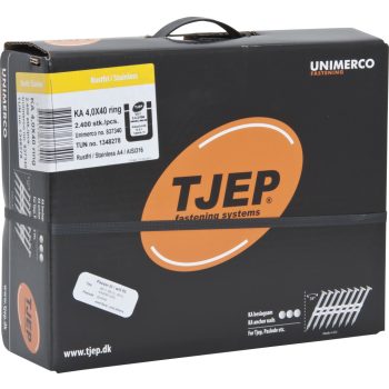 TJEP KA 40/40 gyűrűs vasalat szeg 2400 db rozsdamentes
