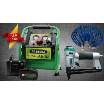   PREBENA Akkus kapcsozó szett 6-16mm  (Vitas-100 Kompresszor+ DNPF16  Kapcsozógép ) /amíg a klt. tart*/