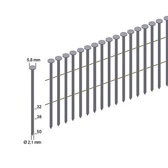 PREBENA CNF21/32BK acél 16° szeg 16800 db