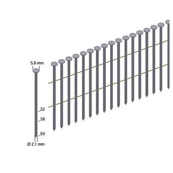 PREBENA CNF21/35BK acél 16°  szeg 14700 db