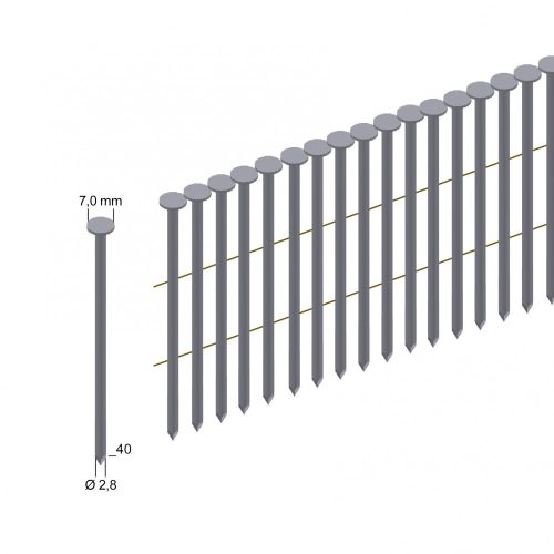 PREBENA CNW25/45BK acél 16° szeg 10800db