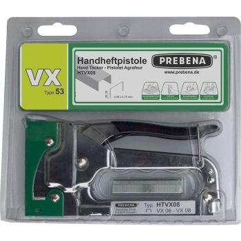 PREBENA HTVX08 Kézi tűzőgép 4-8mm-ig + VX04CNK-Bliszter