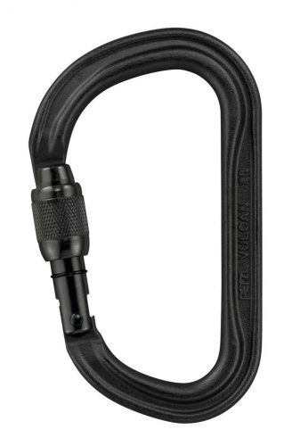 PETZL Vulcan csavaros acél fekete karabiner