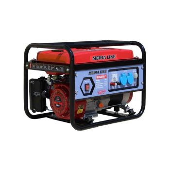  Media Line MLG3500E/2 Áramfejlesztő ( 7 LE benzinmotor, AVR) Kulcsos,  Önindítós