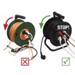 EMOS Kábeldob 25 m / 4 aljzat / fekete / PVC / 230 V / 1,5 mm2