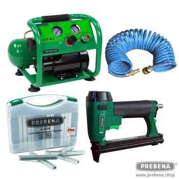   PREBENA Kárpitos csomag 65 ÉV JUBILEUM (Vitas 45 komp. + 1GP-A16 kapcs. gép +A-BOX + Spiráltömlő )