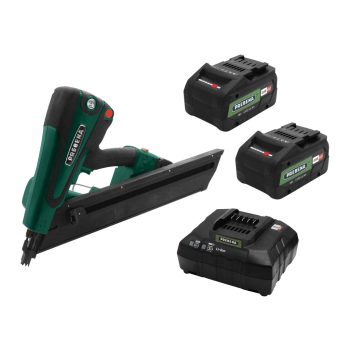   PREBENA PKT-8-PR100LM-SET Hybrid akkus szegezőgép / 34 fokos / 65-100mm-ig / HOSSZÚ TÁRRAL / 1db AKKUVAL, TÖLTŐVEL /