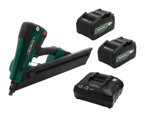 PREBENA PKT-8-PR100-SET Hybrid akkus szegezőgép / 34 fokos / 65-100mm-ig / HOSSZÚ TÁRRAL / 1db AKKUVAL, TÖLTŐVEL /