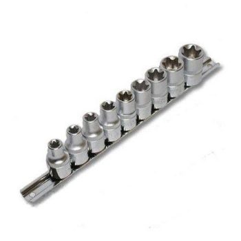   Jonnesway kézi dugókulcsfej 9 db klt. 1/2 E-torx E10-től-E24-ig