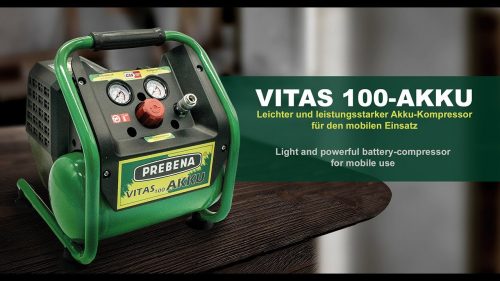 PREBENA Akkumulátoros kompresszor VITAS 100-AKKU  (akkuval, töltővel)