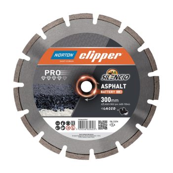 Norton Clipper Pro Asphalt Battery Silencio gyémánt vágókorong Ø300–350 mm
